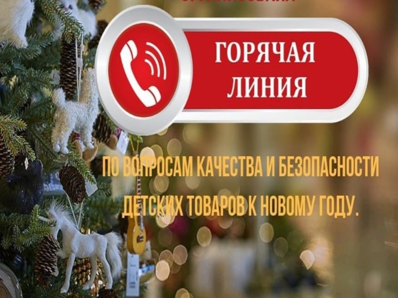 В период с 5 по 16 декабря 2022 года организована работа «горячей линии» по вопросам качества и безопасности детских товаров, выбора новогодних подарков.